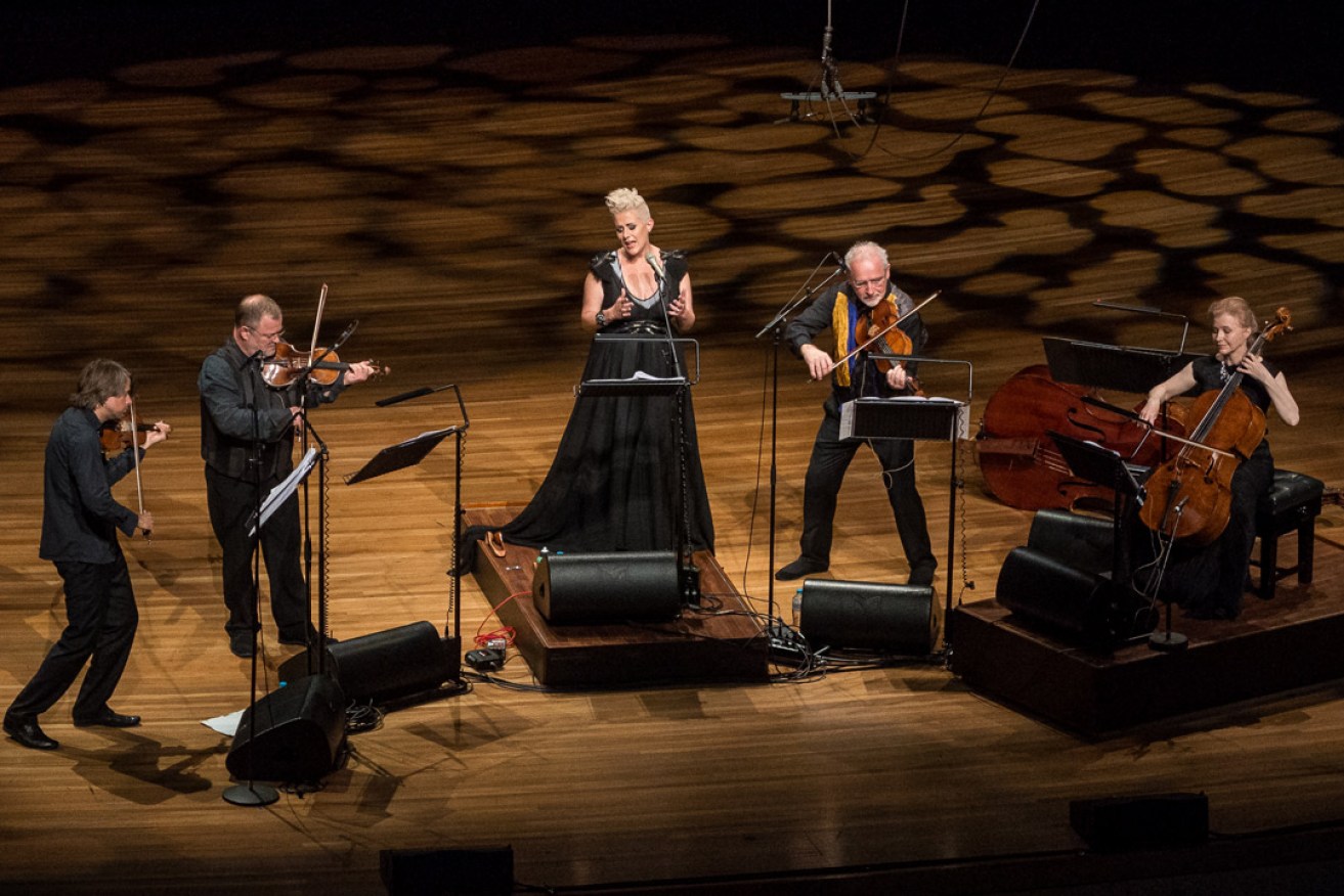 Katie Noonan with The Brodsky Quartet. Photo: Darren Thomas