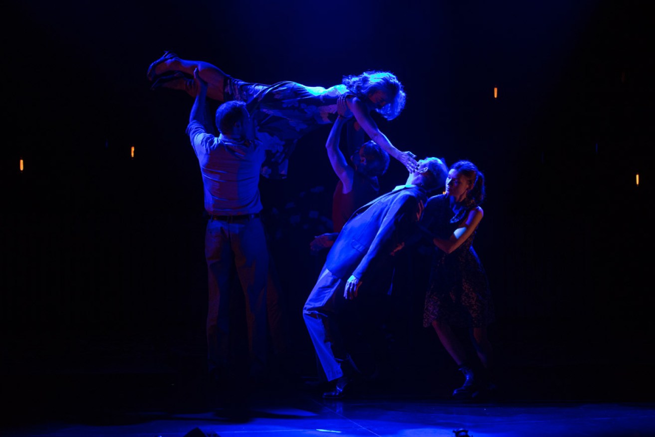 Nathan O'Keefe, Eugenia Fragos, Paul Blackwell and Tilda Cobham-Hervey in Things I Know to be True. Photo: Shane Reid