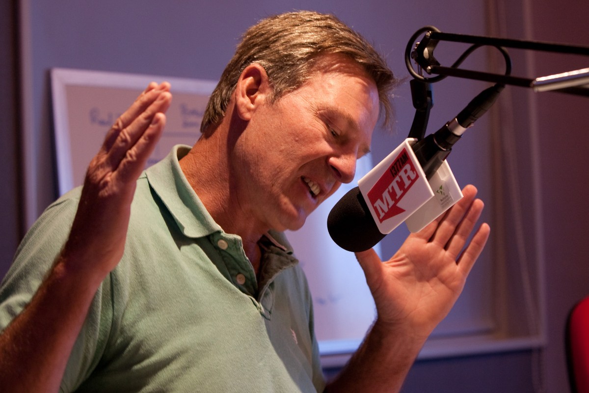 A supplied photo of Sam Newman, contributing to the first on air broadcast of radio show Breakfast with Steve Price on MTR radio station, on Monday, April 19, 2010. MTR is a new Melbourne radio station on the broadcast frequency on 1377 AM, with radio veteran Steve Price's Breakfast show running from from 6am until 10am on weekdays. (AAP Image/Map and Page) NO ARCHIVING, EDITORIAL USE ONLY
