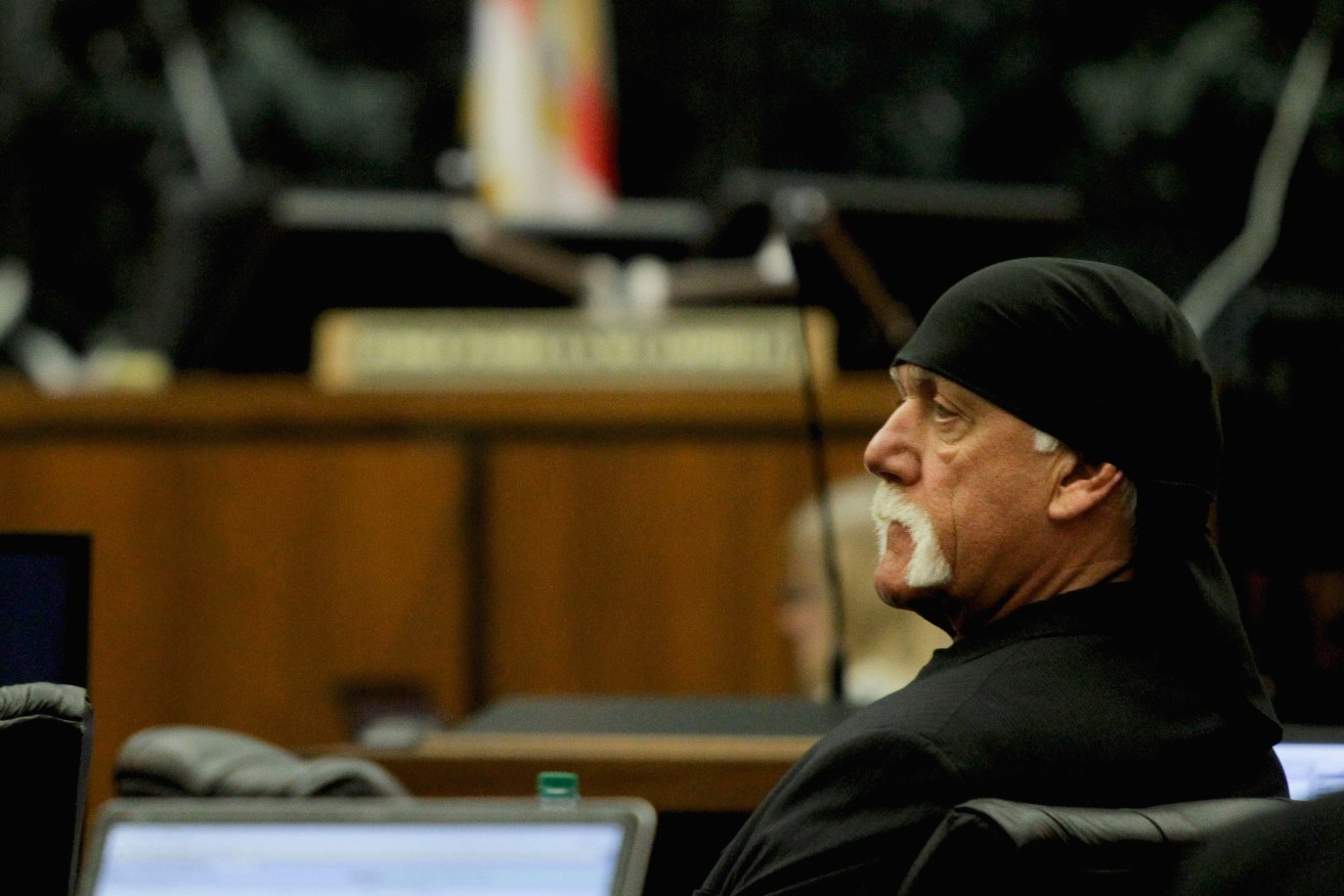 Hulk Hogan sits in court before the start of his action against Gawker Media. Photo: Dirk Shadd/The Tampa Bay Times