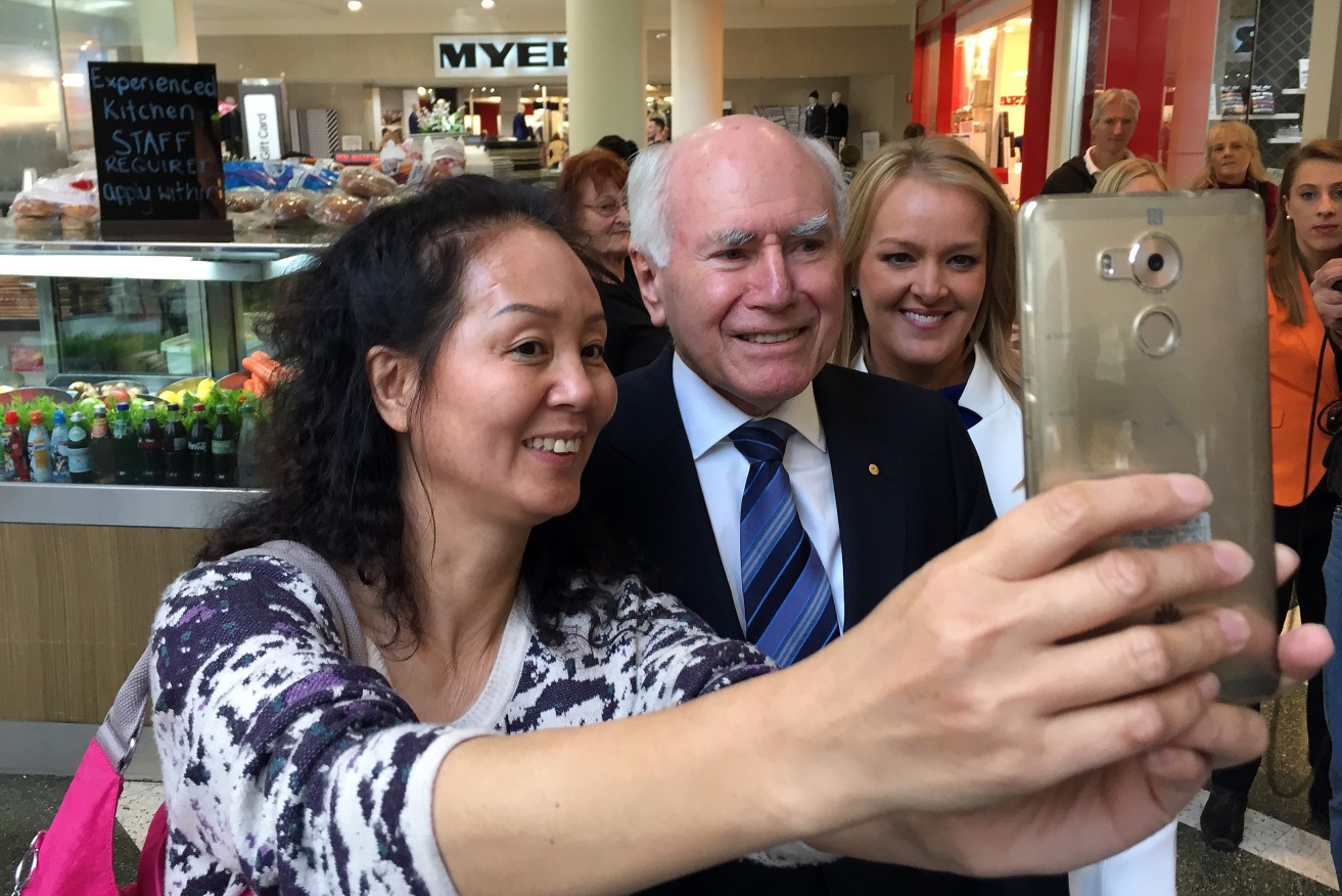 Former prime minister John Howard on the campaign trail for the Liberals in Sydney. Photo:  AAP/Matt Coughlan