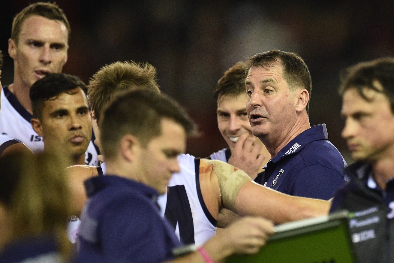 Ross Lyon's Dockers have little incentive to win Saturday's battle for the wooden spoon. Photo: Julian Smith, AAP.