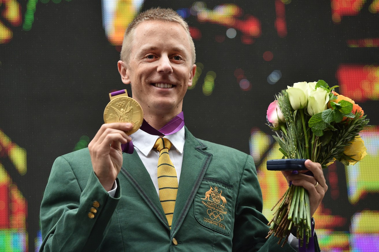Australian athlete Jared Tallent was belatedly presented with the gold medal for the 50km walk at the 2012 London Olympics last week. Photo: Julian Smith, AAP.