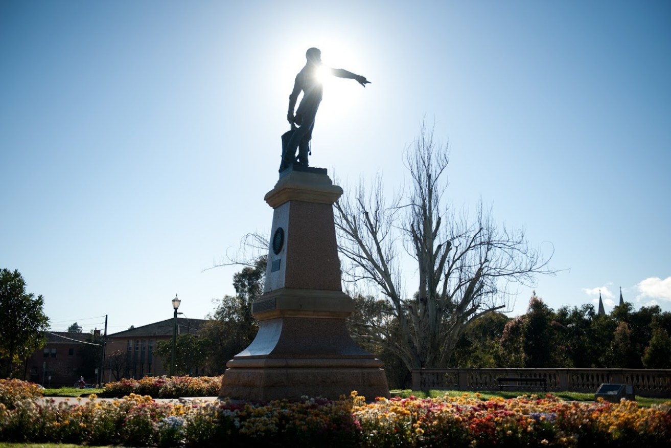 "Light's Vision" on Montefiore  Hill. Photo: Nat Rogers/InDaily