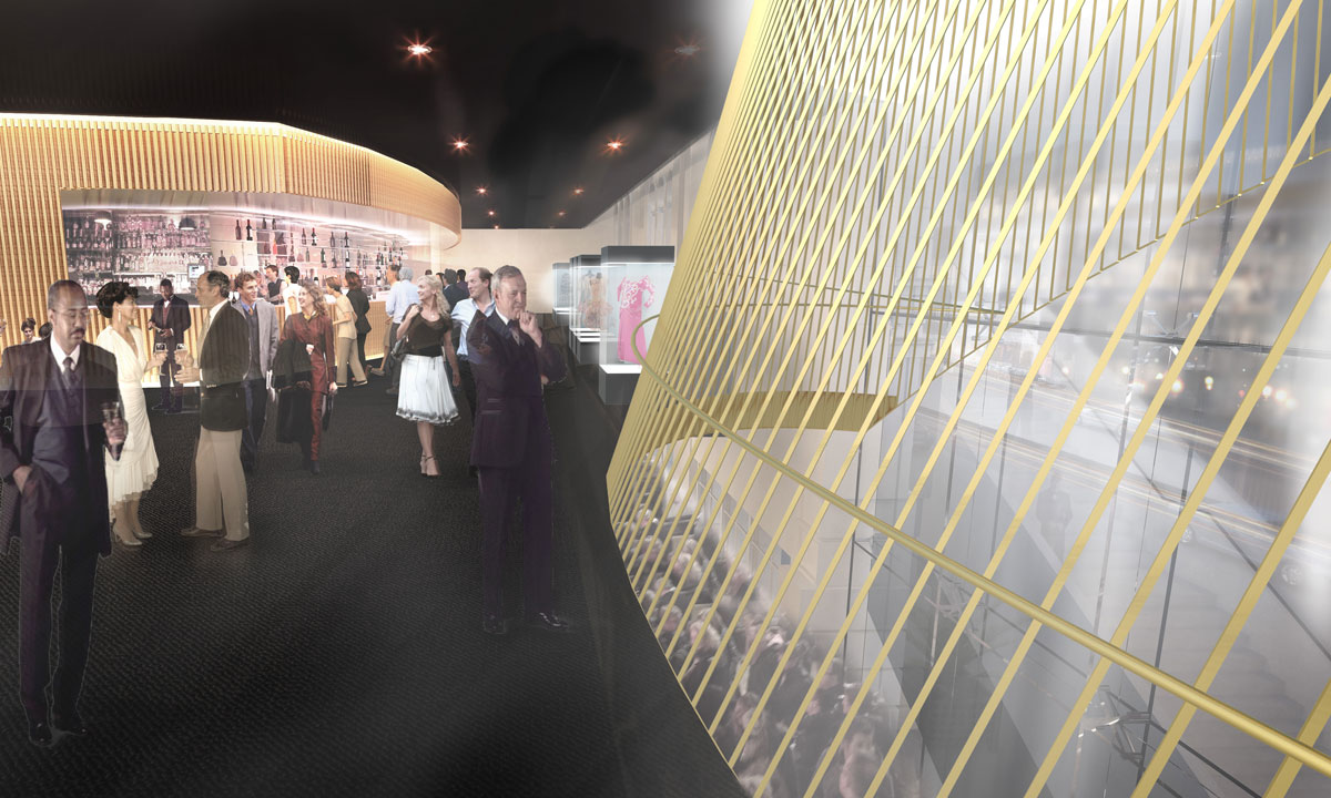 An artist's impression of the new theatre foyer.