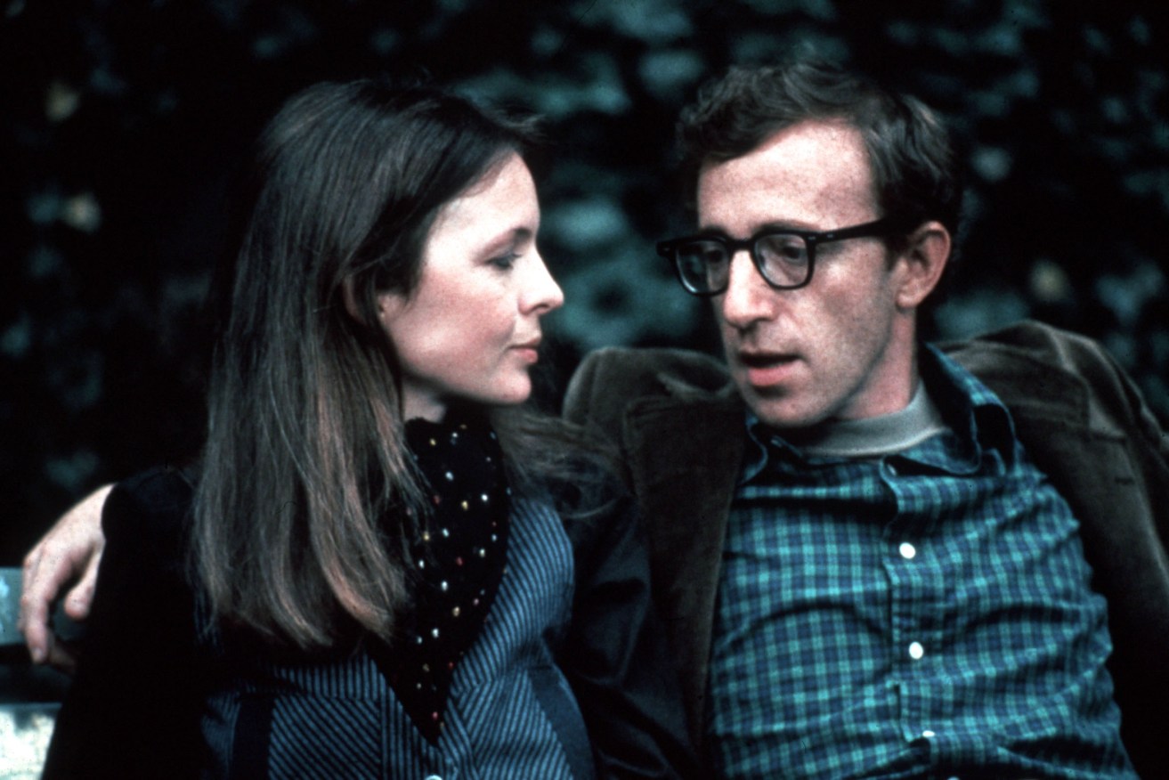 Woody Allen with Diane Keaton in Annie Hall.