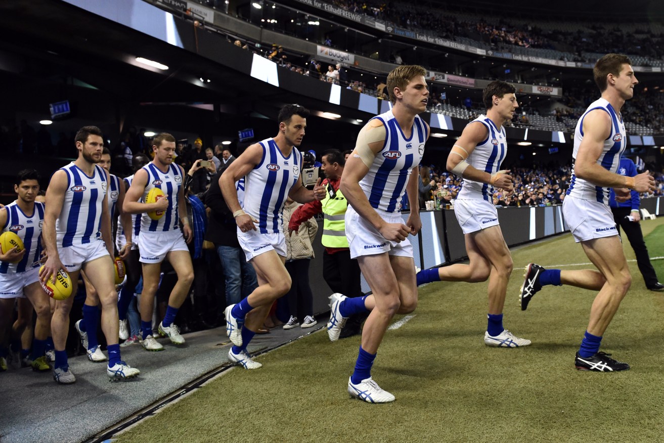 North Melbourne progressed deep into last year's finals after fielding a largely second-string team in Round 23 - a loss to Richmond - to give senior players a week off. Photo: Julian Smith, AAP.