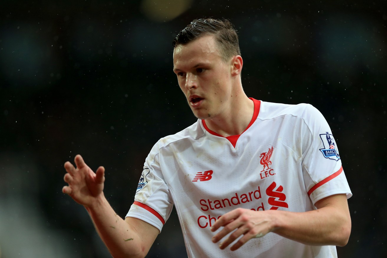 Brad Smith playing for Liverpool in January. Photo: Adam Davy, PA Wire. 
