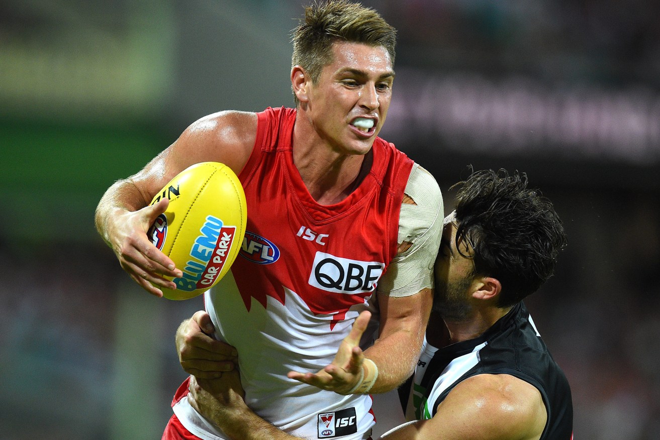 Michael Talia hasn't played for Sydney since Round One. Photo: Dan Himbrechts, AAP.