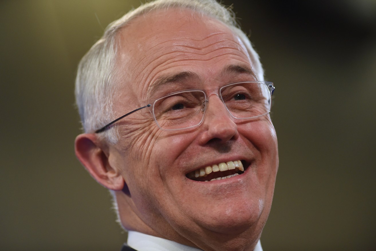 Havin' a laugh? Malcolm Turnbull addresses the National Press Club this week. Photo: Lukas Coch, AAP.