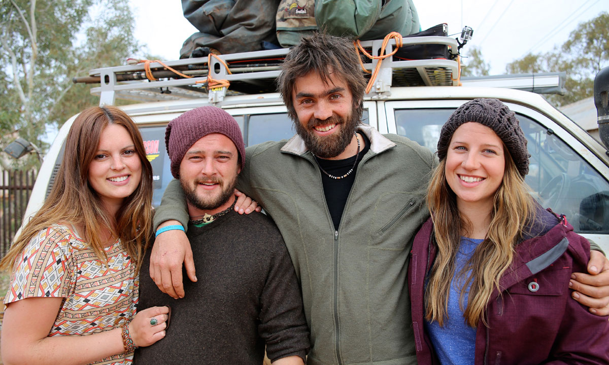 Outback adventurers Elsie, Daryl, Aidan and Lexie.