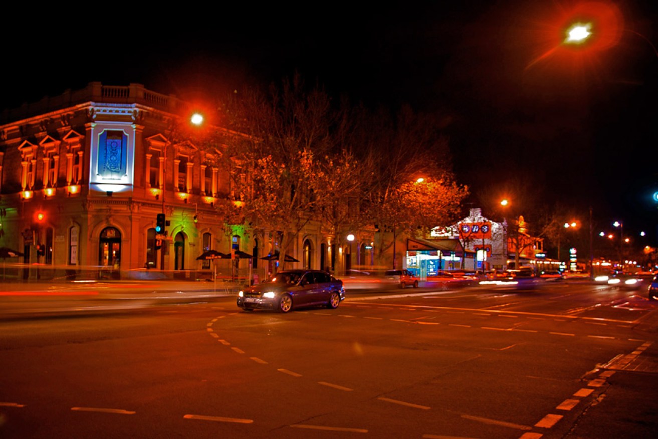 O'Connell Street at night. 
