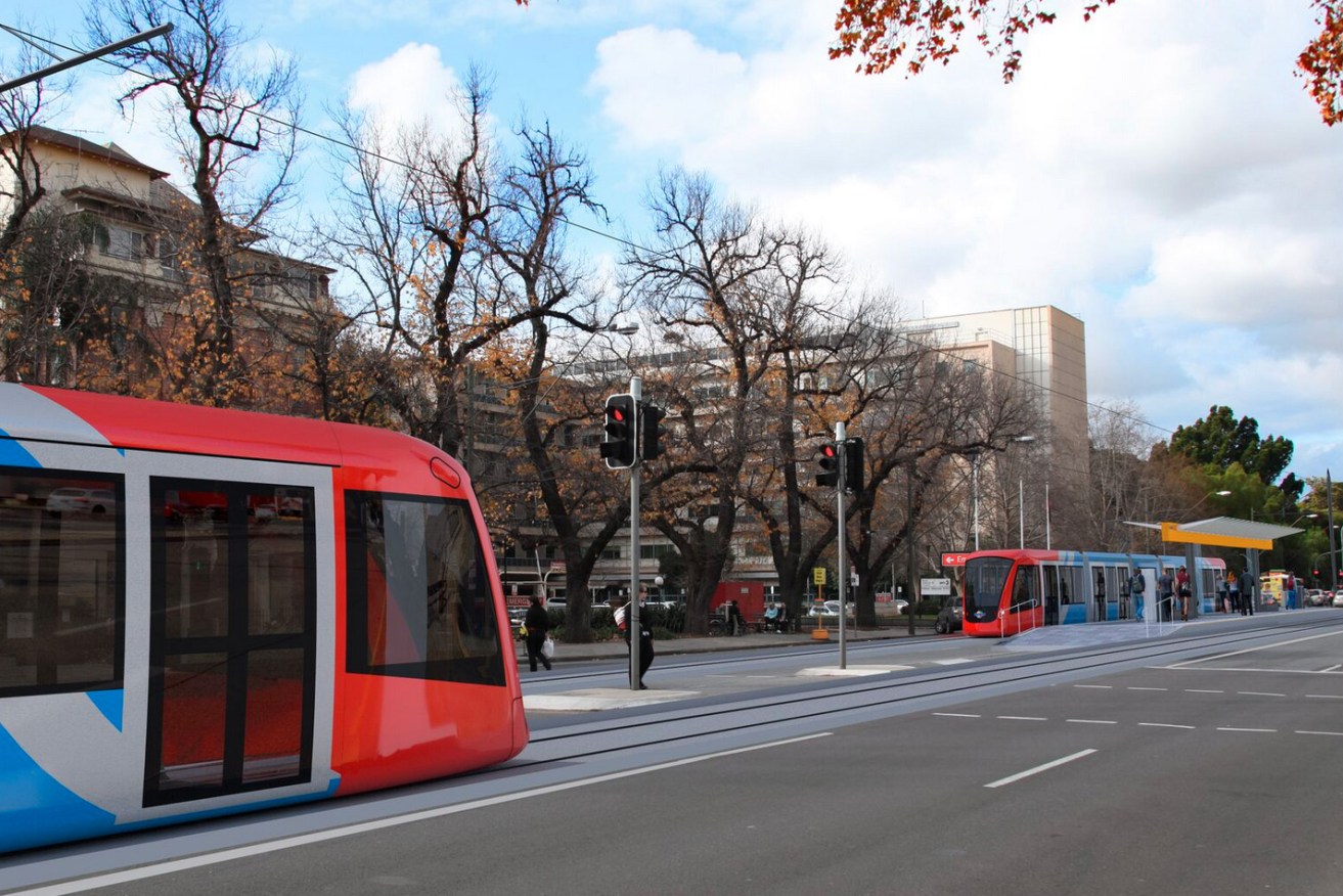 An artist's impression of the tram extension. Photo: Supplied.