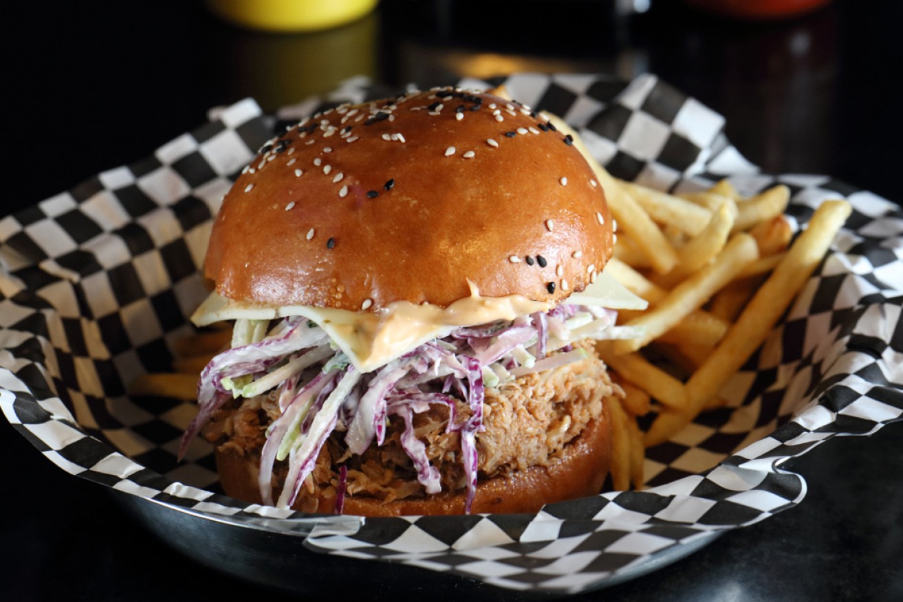 127 Days' 'Squealed with a Kiss' pulled pork burger. Photo: Tony Lewis