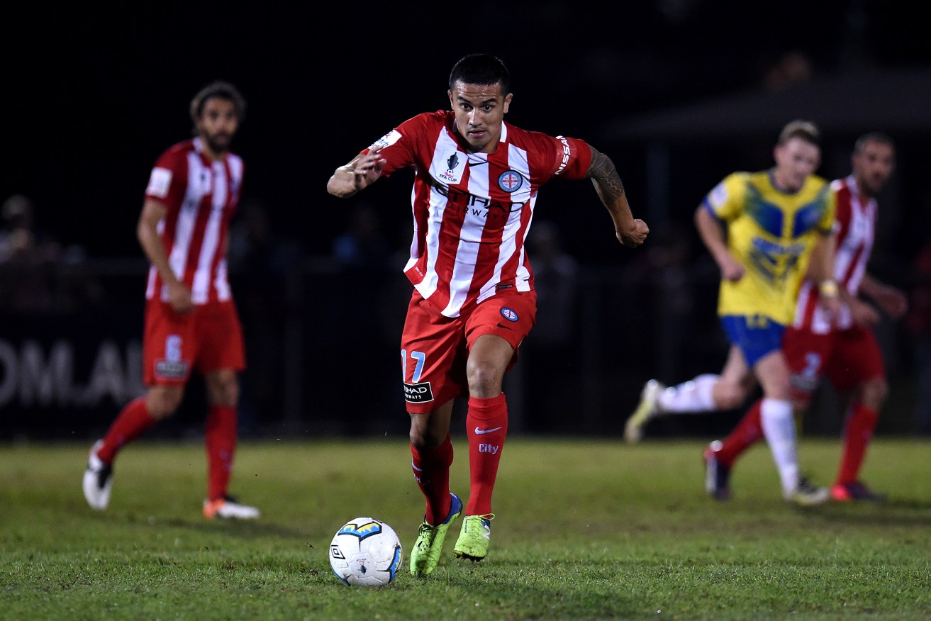 Tim Cahill in action for Melbourne City. Photo: Dan Peled / AAP