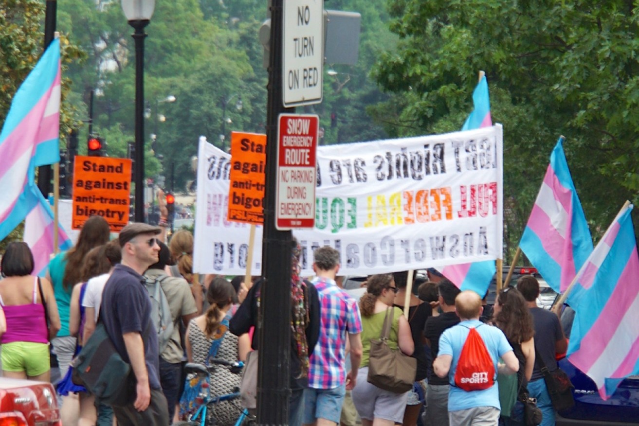 A trans solidarity rally and march in Washington. Photo: Ted Eytan/Flickr