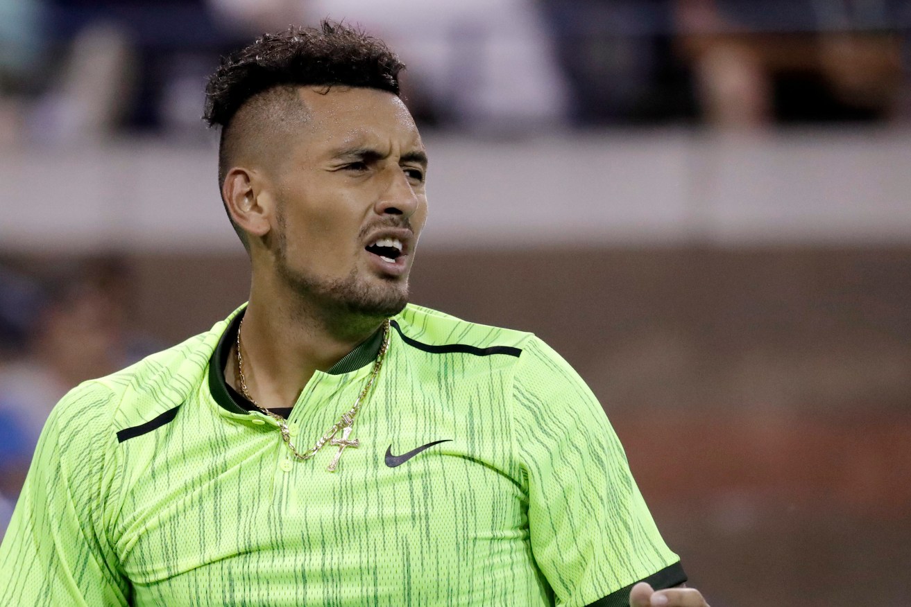 Nick Kyrgios plans to make history of sorts in New York. Photo: Julio Cortez / AAP