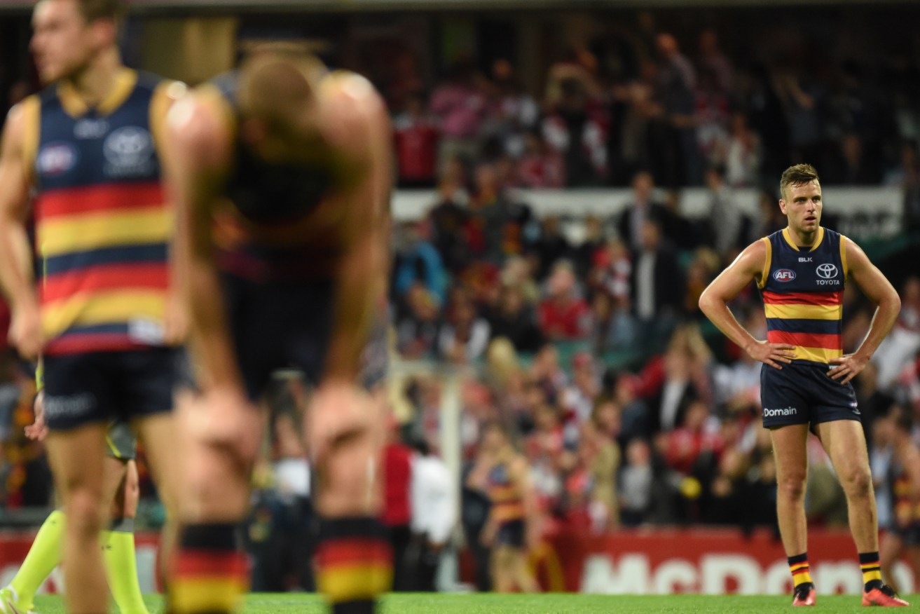 "How many sleeps till Round One?" The Crows contemplate another failed finals campaign. Photo: Dean Lewins / AAP