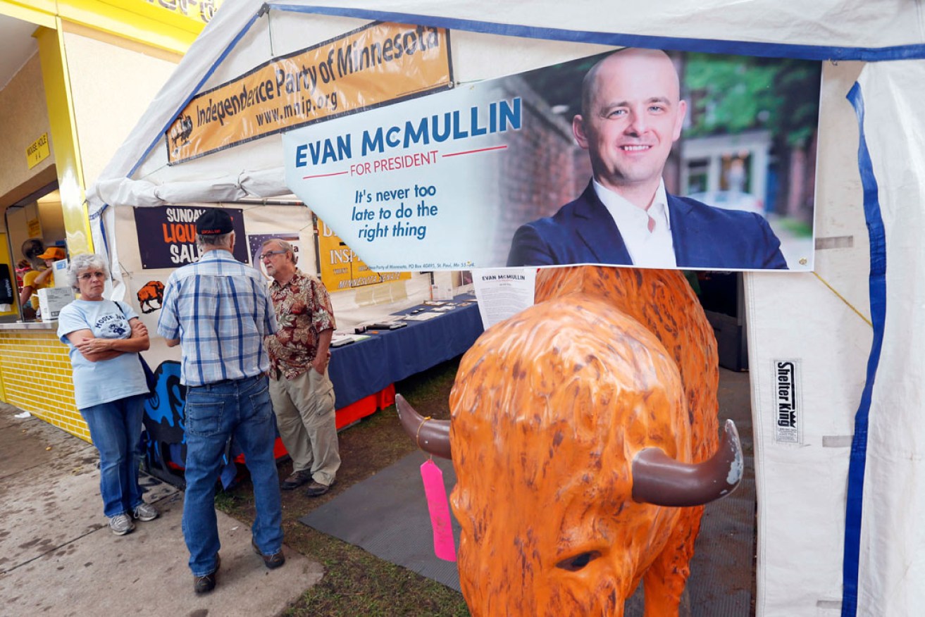 Independent Evan McMullin is running as the conservative alternative to Trump. Photo: AP