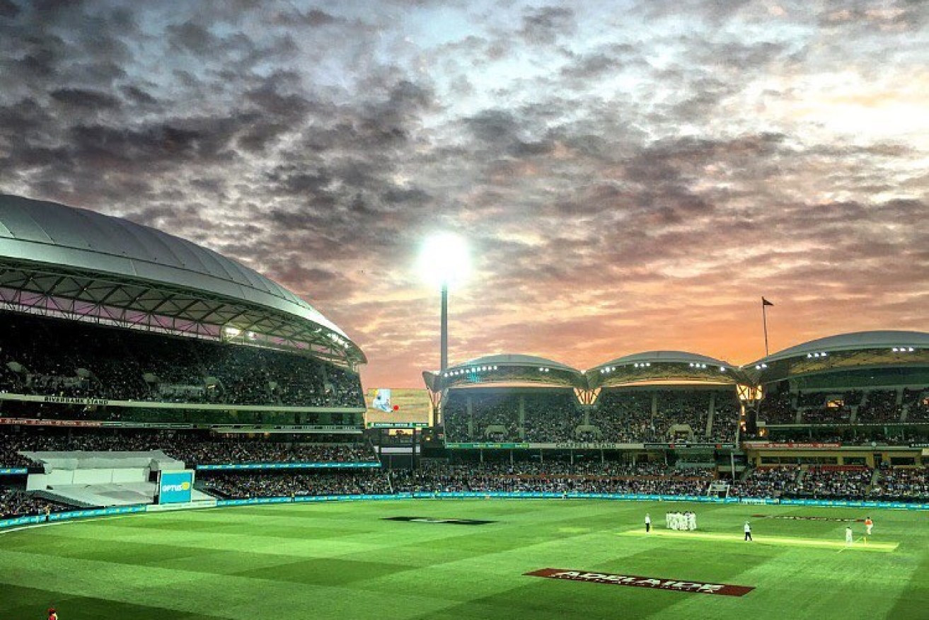 Adelaide Oval's sunset vista was showcased at the first day-night test. Photo: Edward Godfrey, via Instagram, snapp_ed