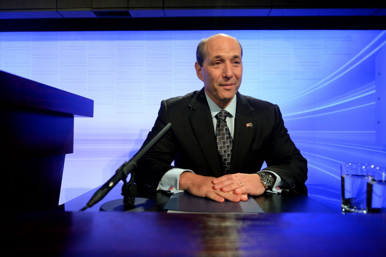 Jeffrey Bleich at the National Press Club in Canberra in 2013, when he delivered his farewell speech as ambassador. Photo: AAP