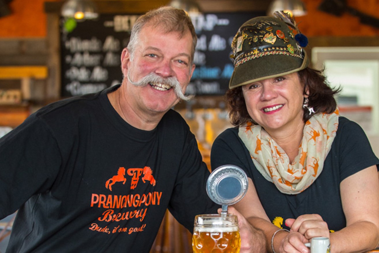 Husband and wife team Frank Samson and Corinna Steeb at Prancing Pony Brewery. Photo: John Krüger