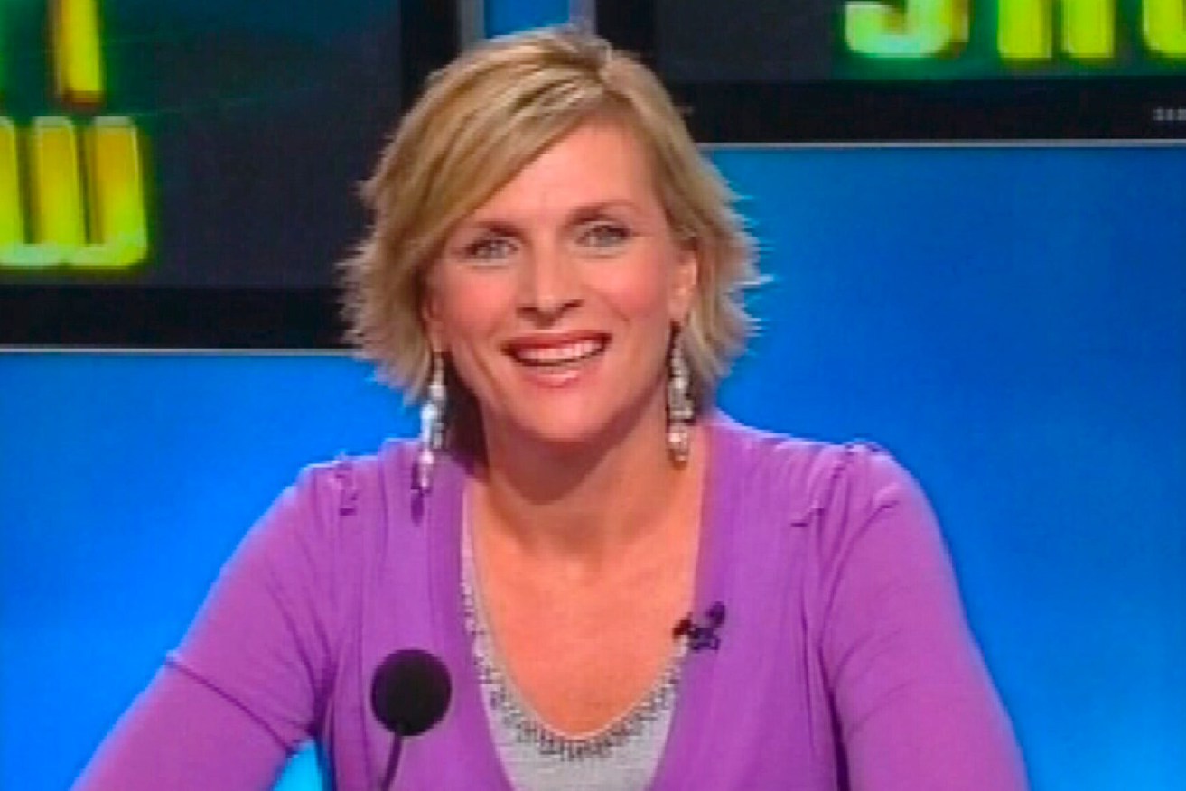 Rebecca Wilson on the panel of Channel Nine's NRL Footy Show in 2005. Photo: Channel Nine via AAP