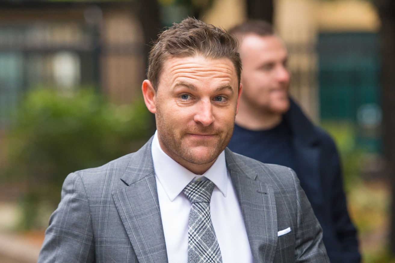 Brendon McCullum arriving at London's Southwark Crown Court to give evidence. Photo: Dominic Lipinski / PA Wire