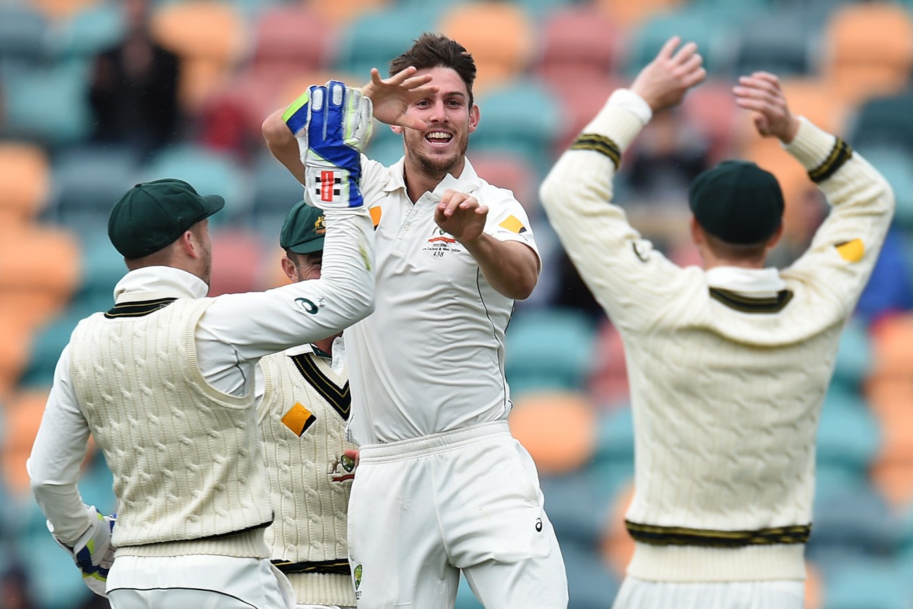 Mitch Marsh has been handy with the ball, but is yet to make his mark with the bat at Test level. Photo: Dave Hunt / AAP