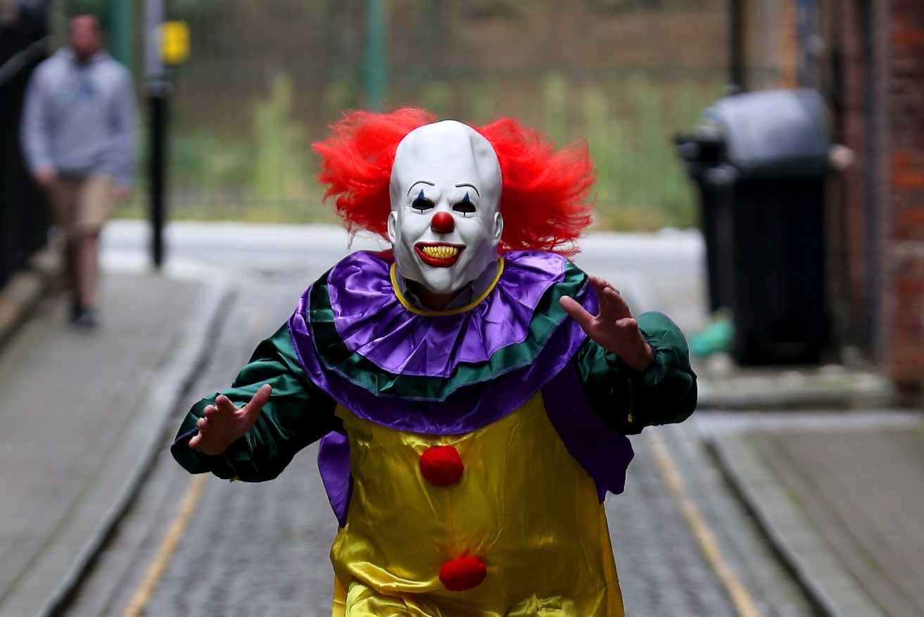 The creepy clown craze is sweeping the world. Photo: Peter Byrne/PA Wire