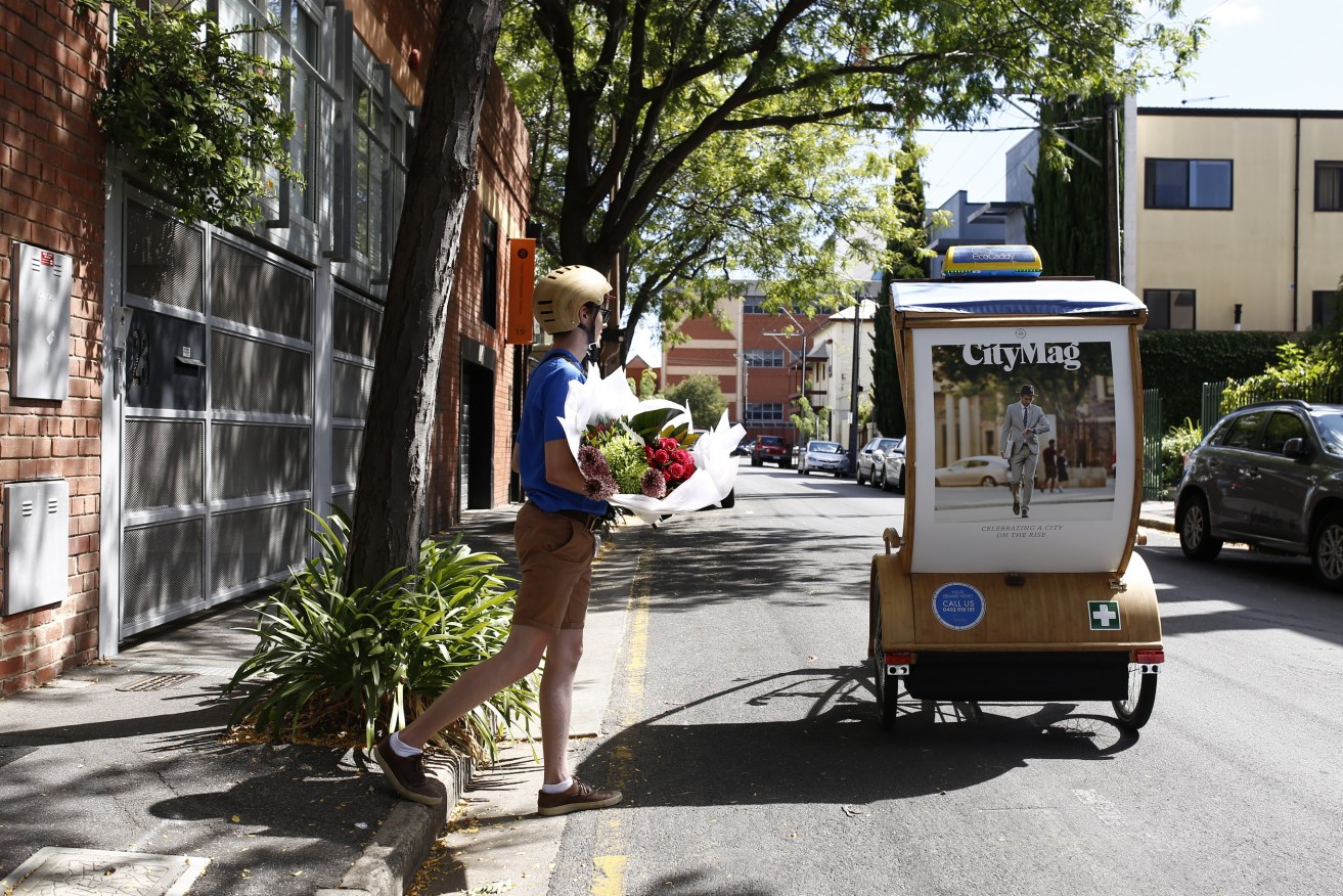 The EcoCart concept is a low-carbon way to make deliveries around the city. Supplied image