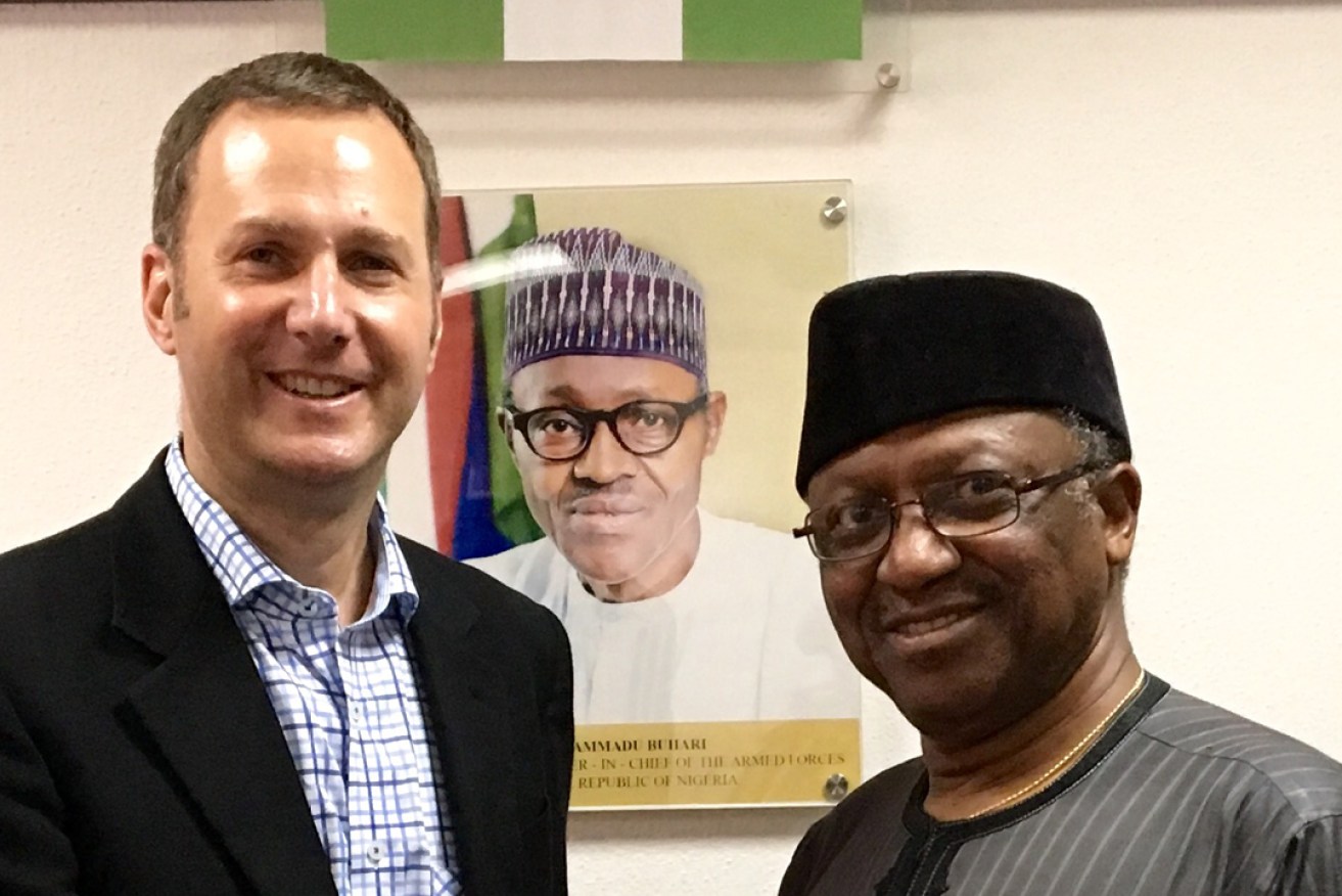 Professor Michael Kidd with Dr E Osagie Ehanire, Minister of Health in Nigeria, during a recent visit by Professor Kidd to Africa as WONCA global president. 