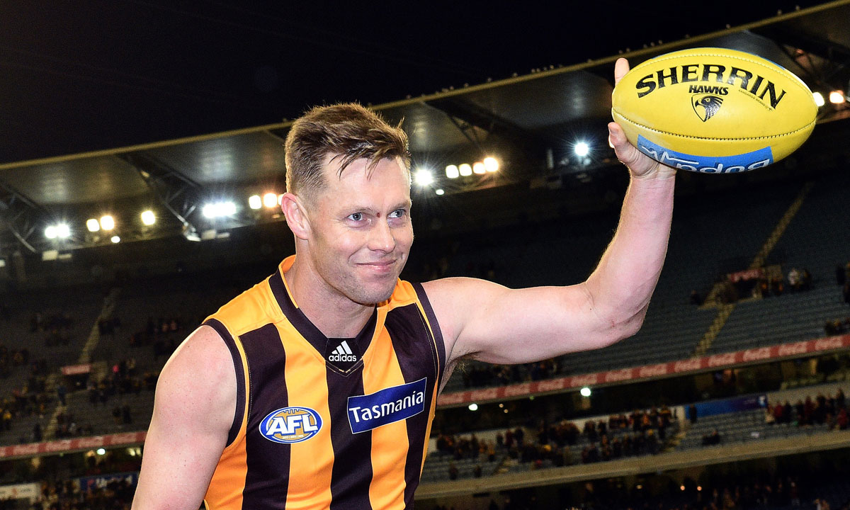 Sam Mitchell says he's looking forward to training with the Eagles' up-and-coming players. Photo: AAP