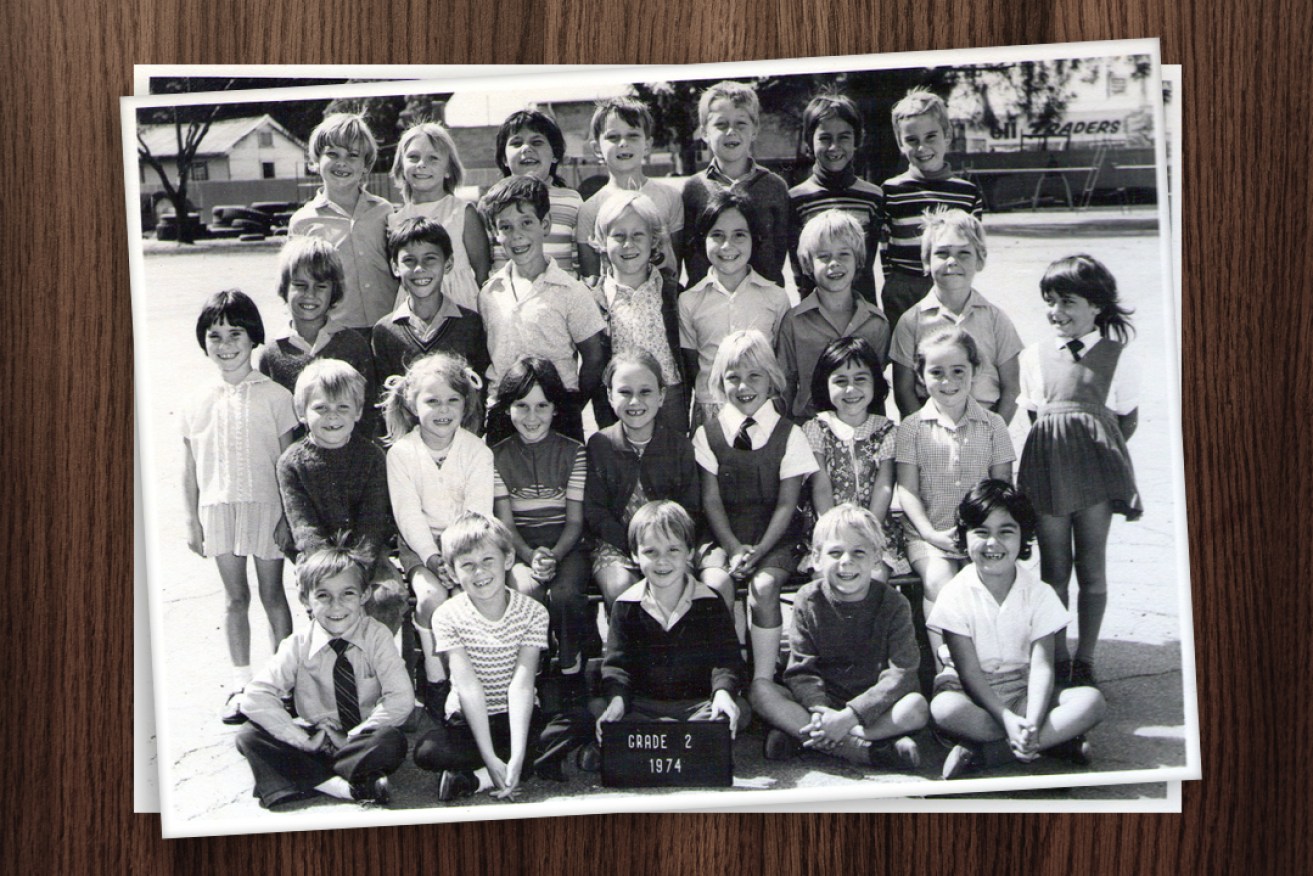 School days: Stephen Orr (The Poet) can be spotted in the middle of the back row.
