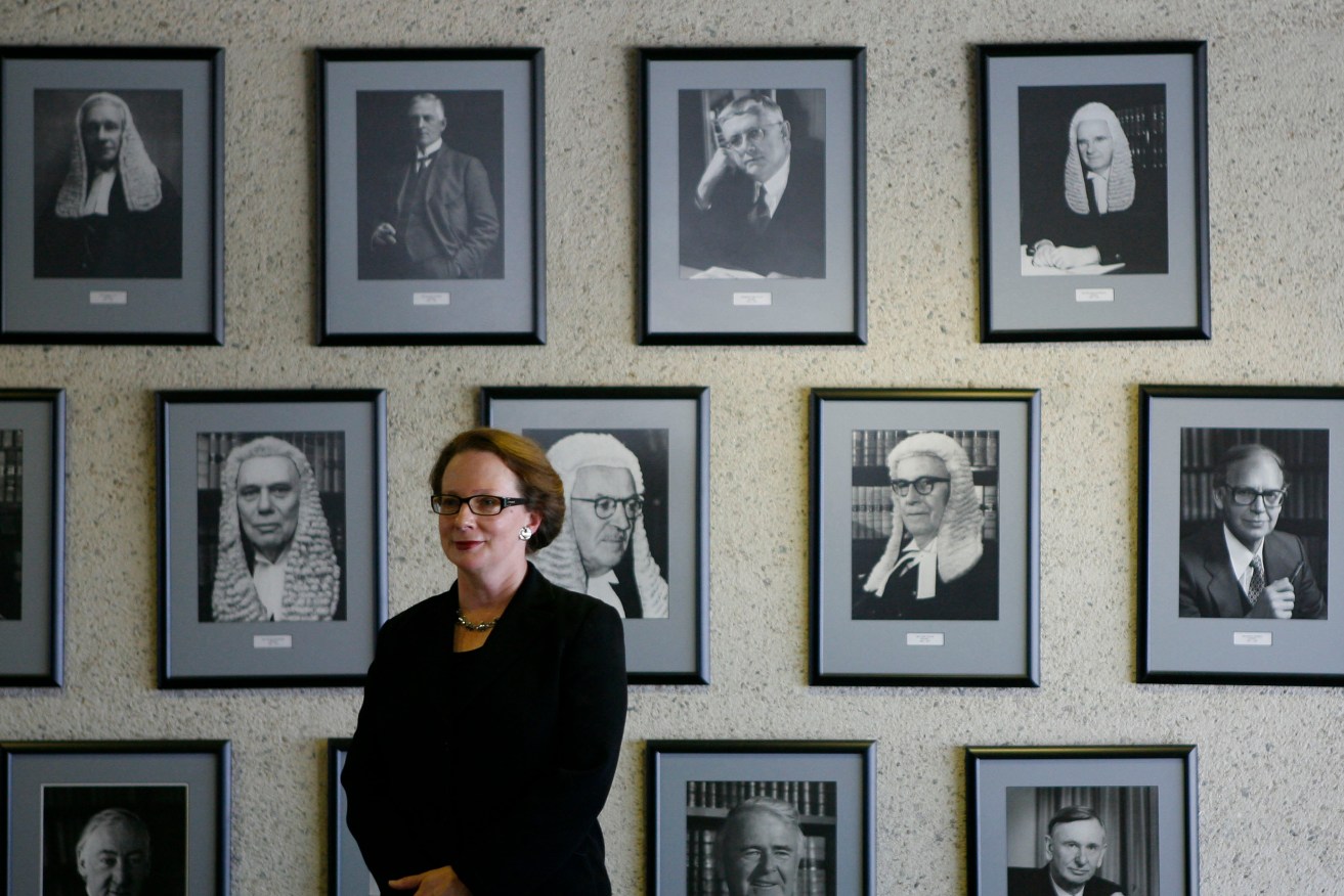 Susan Kiefel is the first woman appointed to lead Australia's highest court. Photo: AAP/Andrew Sheargold