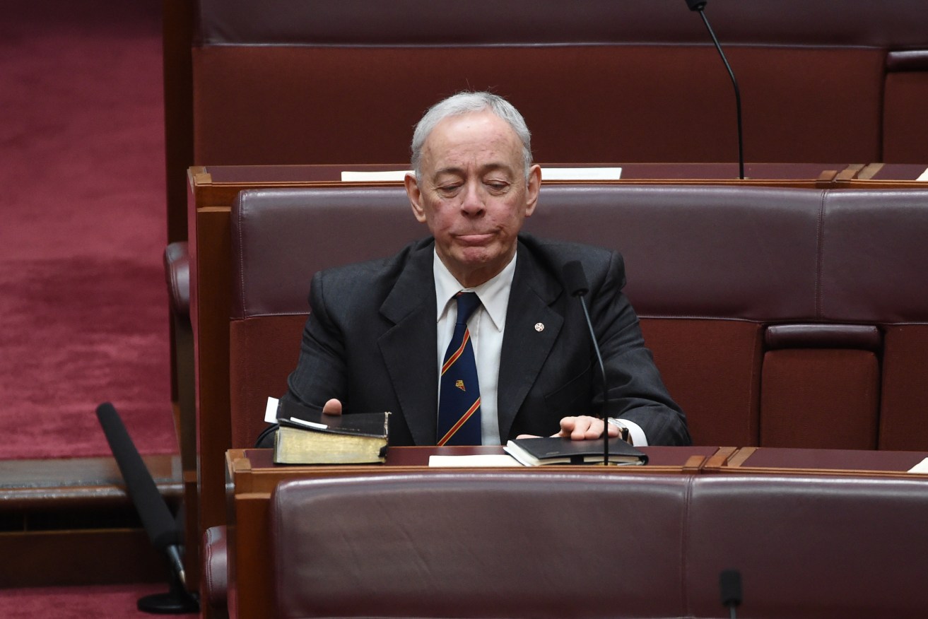 Family First Senator Bob Day has quit parliament, effective immediately. Photo: Mick Tsikas / AAP