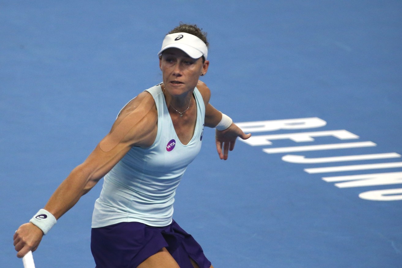 Samantha Stosur has crashed out of the China Open 2016 and is winless since August. Photo via AAP