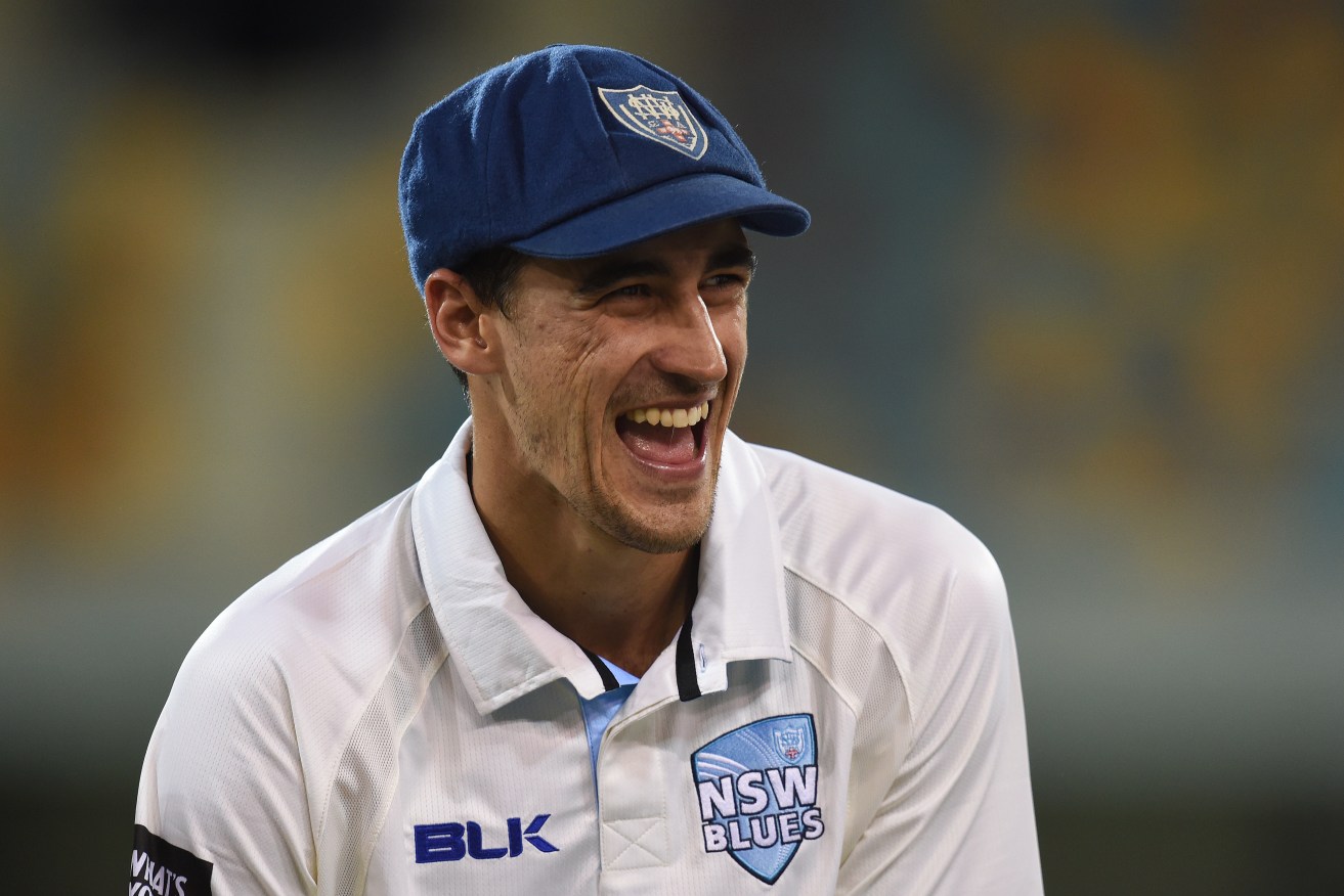 Despite last week's Sheffield Shield return, Mitchell Starc says he's two weeks behind where he'd like to be. Photo: Dave Hunt / AAP