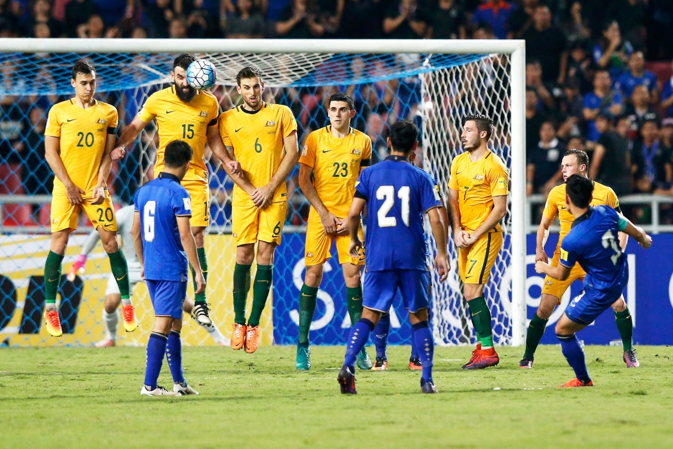 The Socceroos were fortunate to avoid complete embarrassment against Thailand in Bangkok two weeks ago.  Photo: RUNGROJ YONGRIT / EPA
