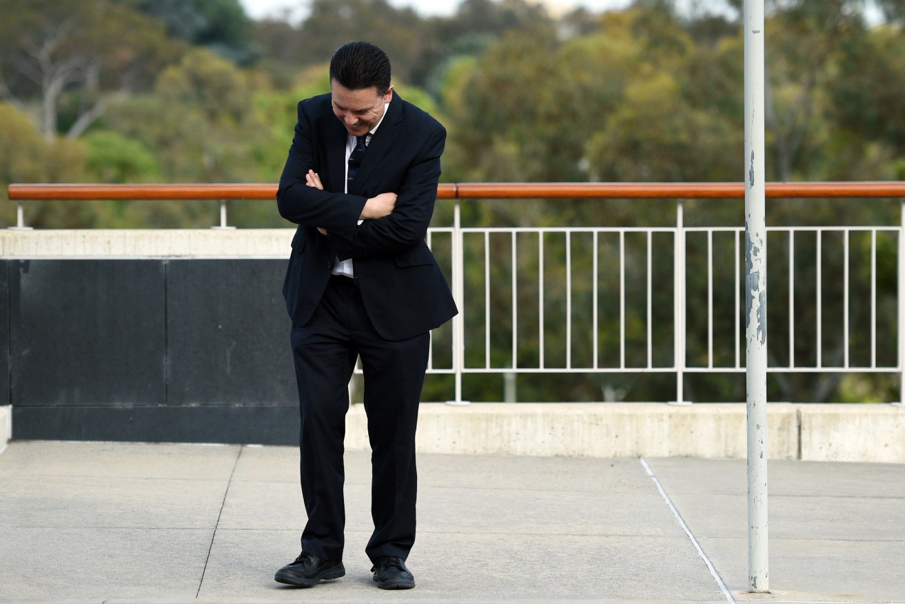 Nick Xenophon arrives at Parliament House in Canberra today.  Photo: AAP/Mick Tsikas