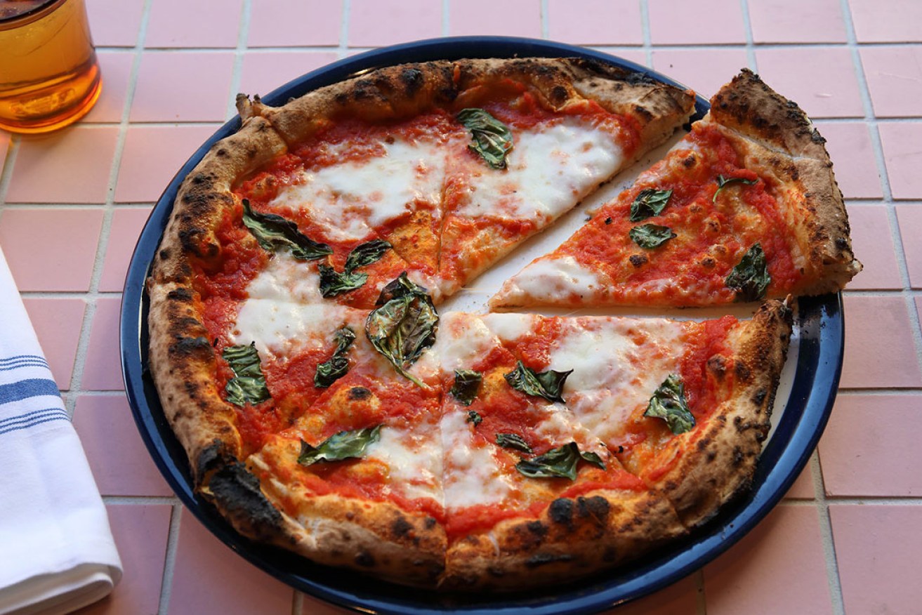 'Simple and elegant' - Sunny's tomato, mozzarella and basil pizza. Photo: Tony Lewis