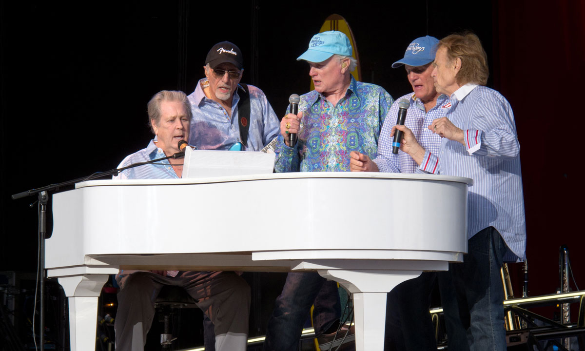 Brian Wilson, David Marks, Mike Love, Bruce Johnston and Al Jardine performing at a Beach Boys concert in May 2012. Photo: Louise Palanker / flickr