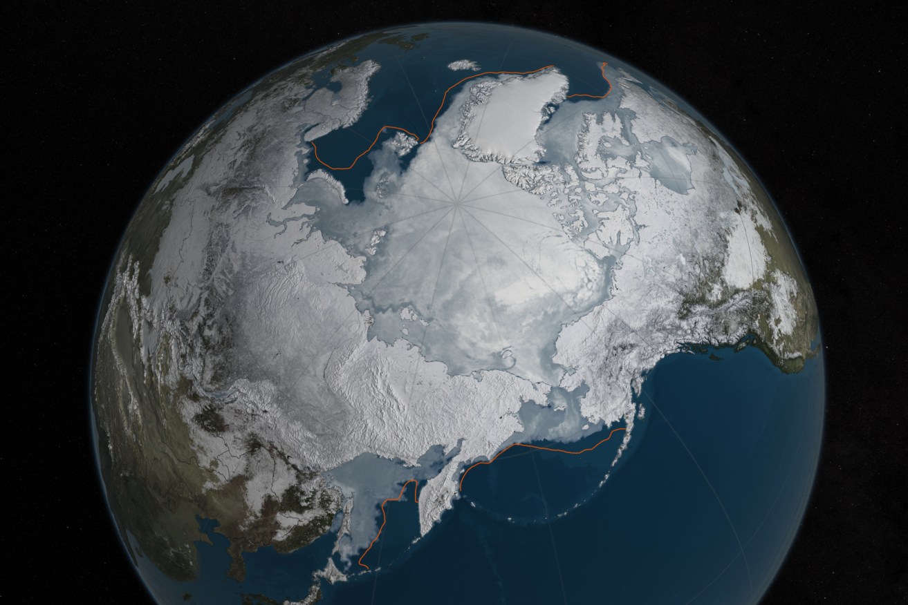 A NASA image from last year shows Arctic sea ice. Photo: NASA via AP