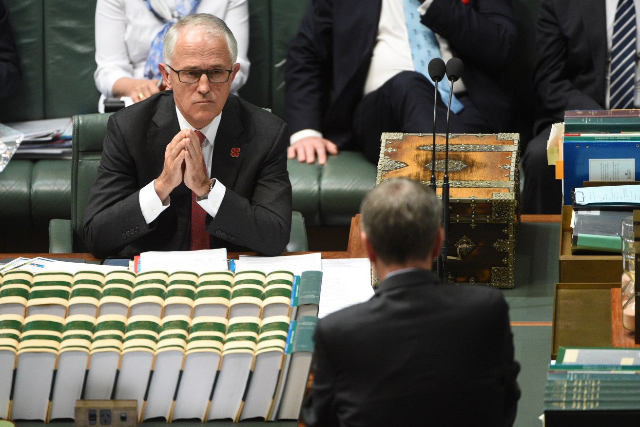 Malcolm Turnbull and Bill Shorten face off in question time. Photo: AAP/Mick Tsikas