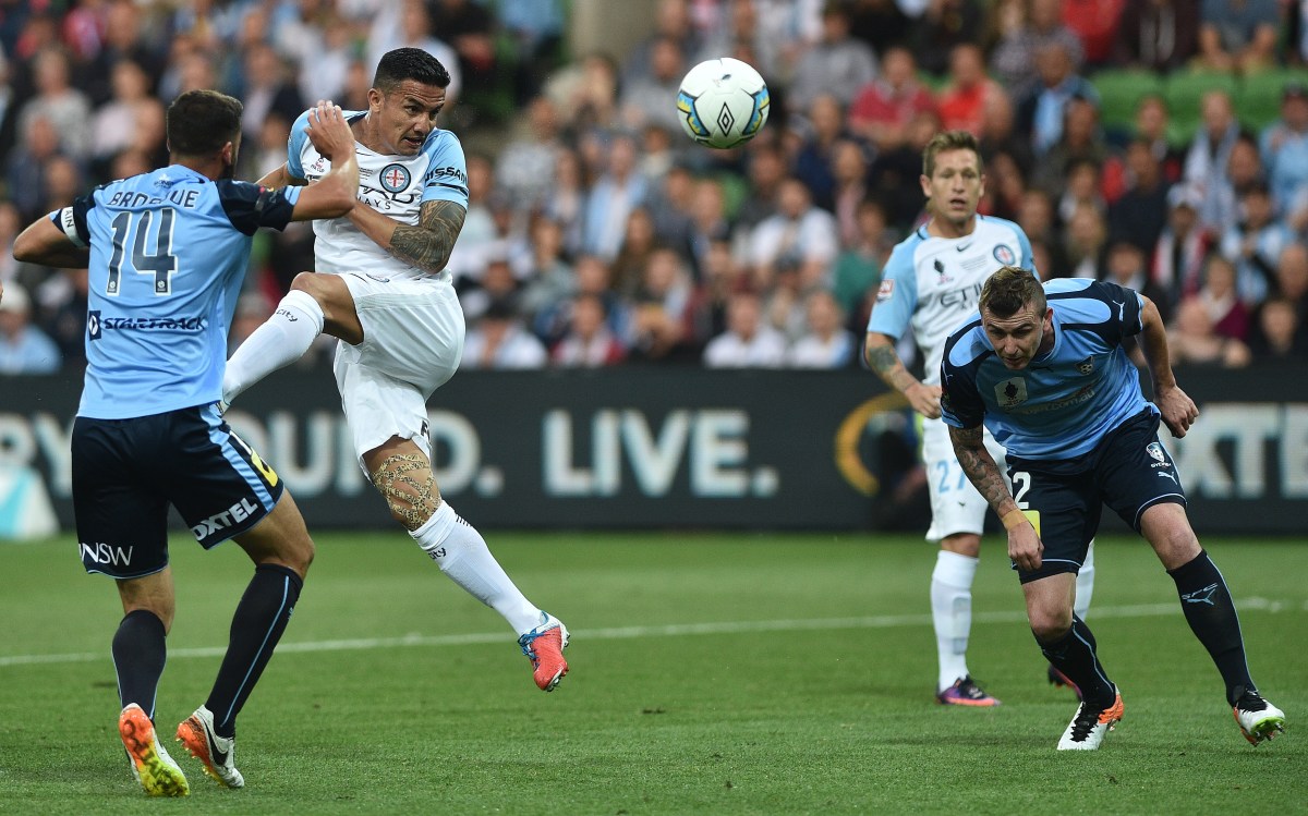 Melbourne City's marquee man Tim Cahill starred in the FFA Cup final against Sydney FC at AAMI Park in Melbourne. Photo: Julian Smith / AAP