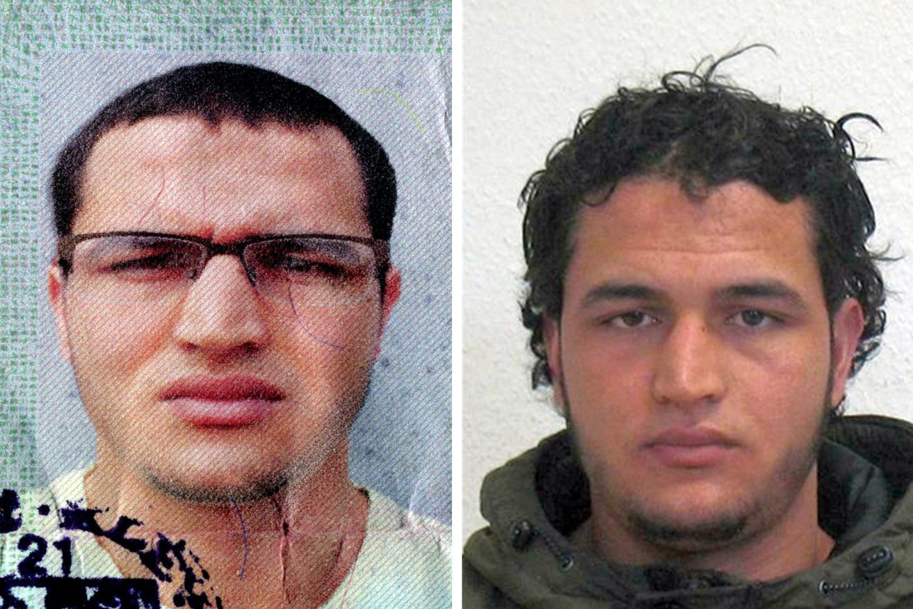 A composite photo of suspect Anis Amri. Photo: EPA/BKA/Supplied
