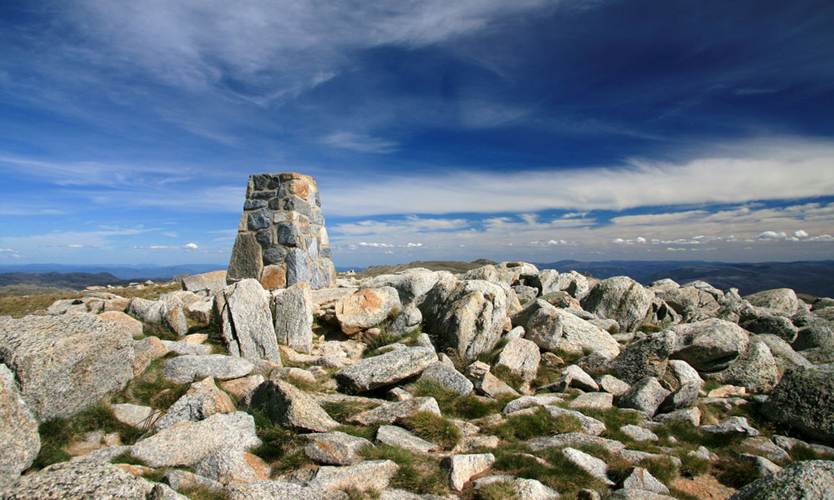 The cairn on top of Mt Kosciuszko. Photo: Mick Stanic / fickr