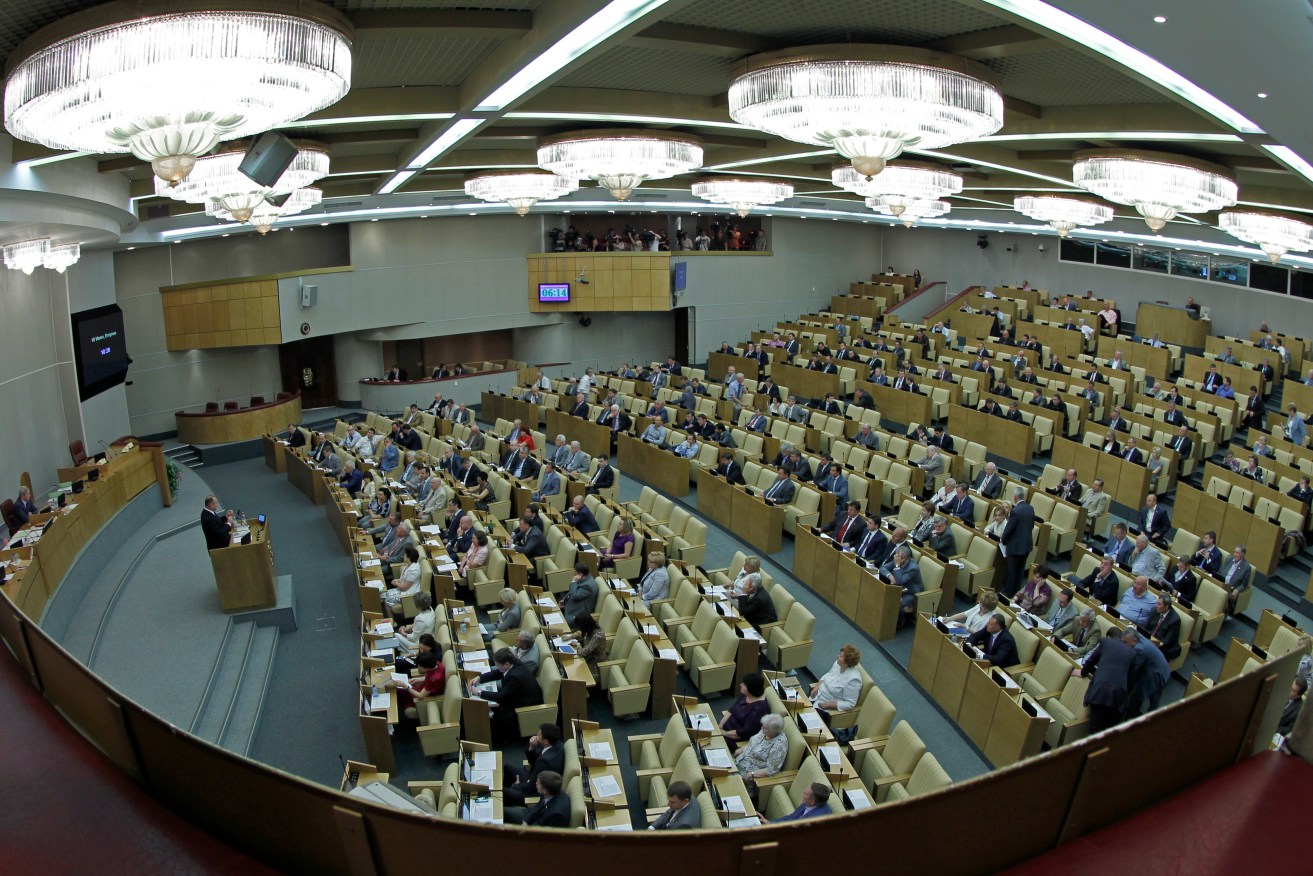 Members of the State Duma - Russia's lower house of parliament. Photo: AP/Misha Japaridze