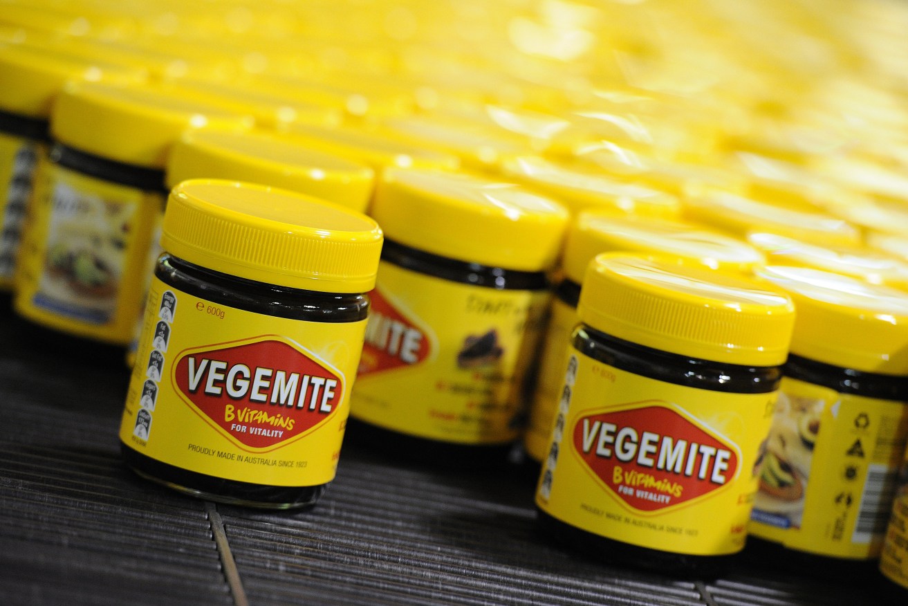 The Vegemite production line in Melbourne. Photo: AAP/Julian Smith