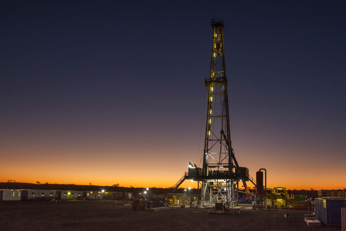 A Santos drill rig in the Cooper Basin.